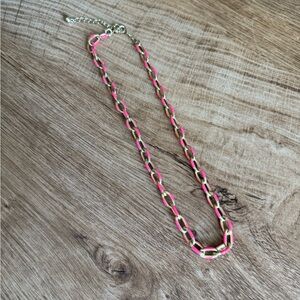 Pink and Gold Chain Necklace